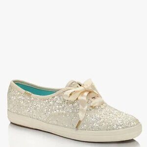 KATE SPADE x KEDS Glitter Sneakers Wedding Shoes Size 7.5